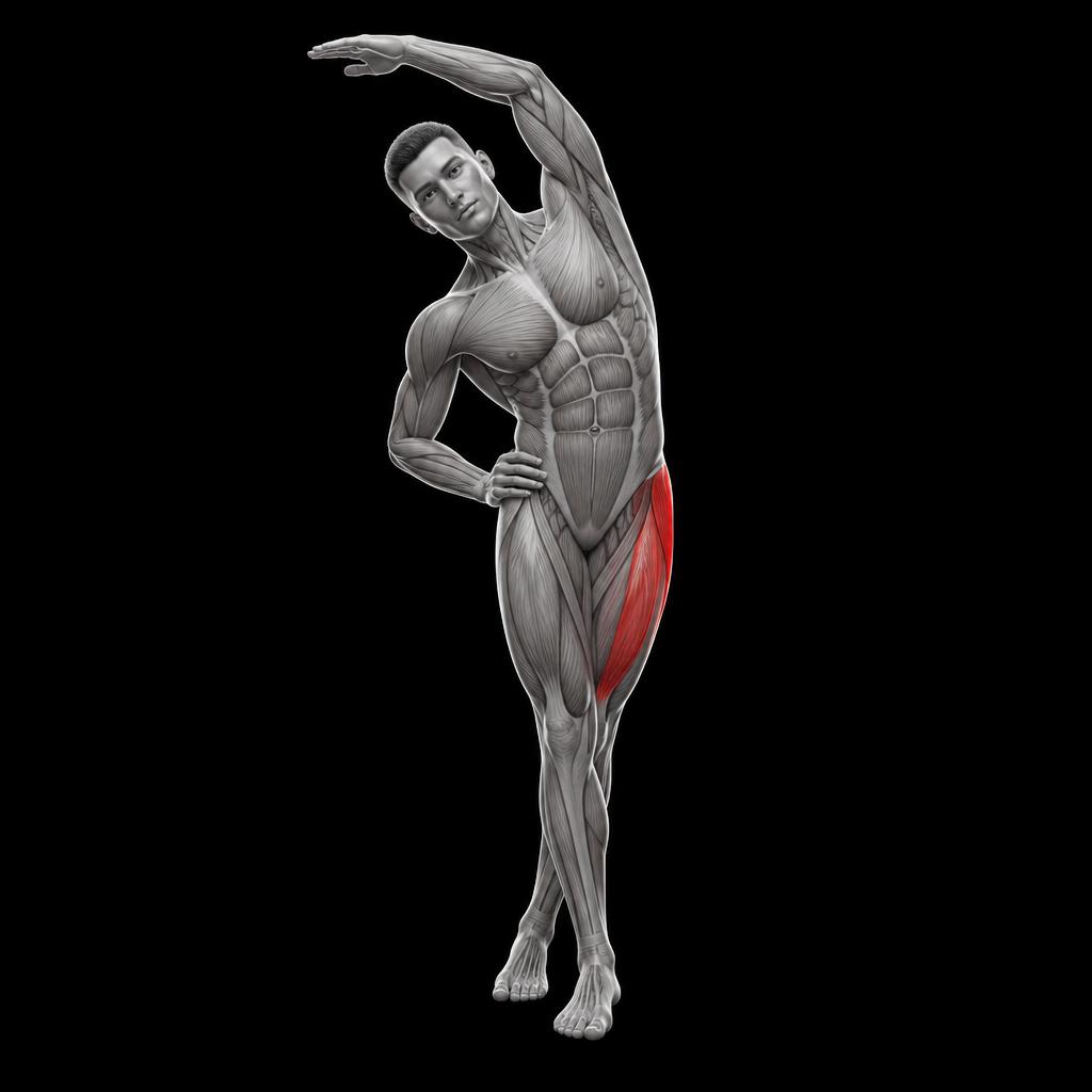 It Band Crossover Stretch anatomy plate