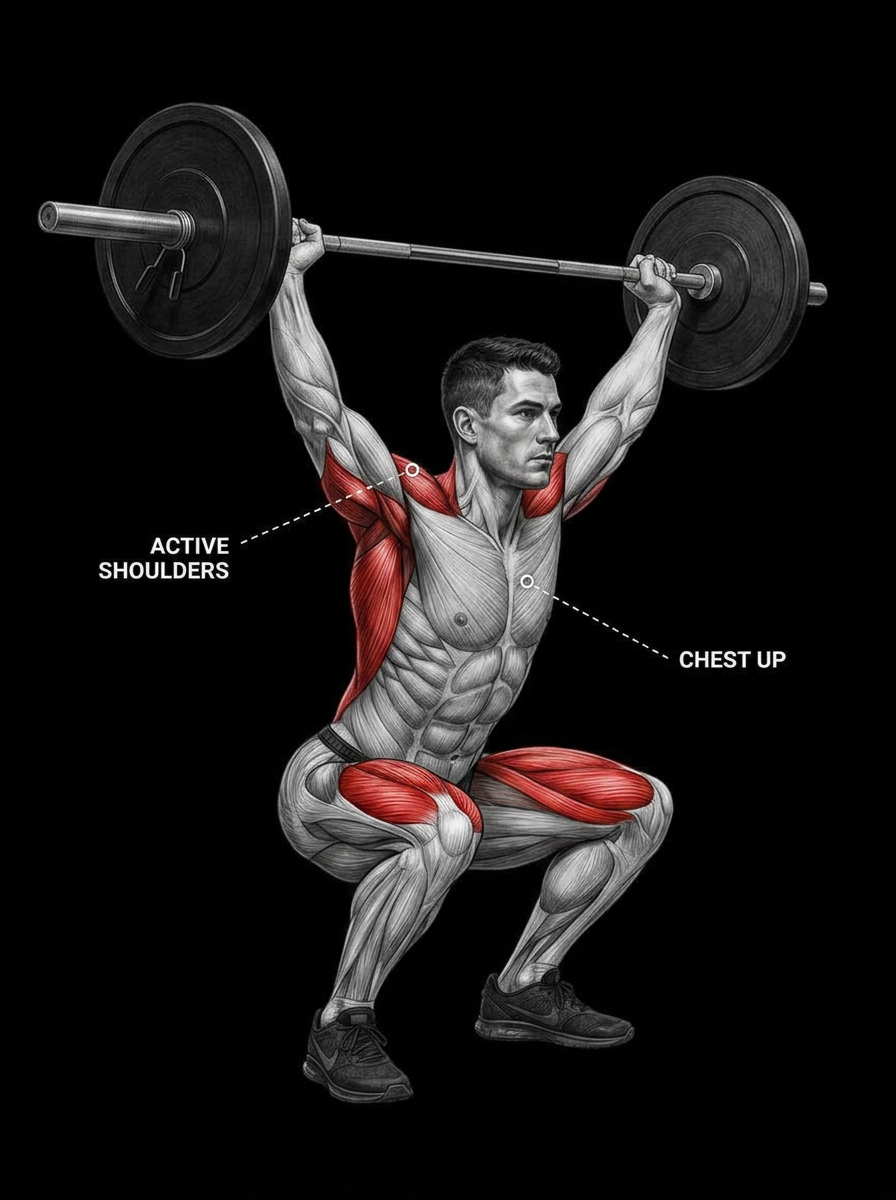 Overhead Squat anatomy plate