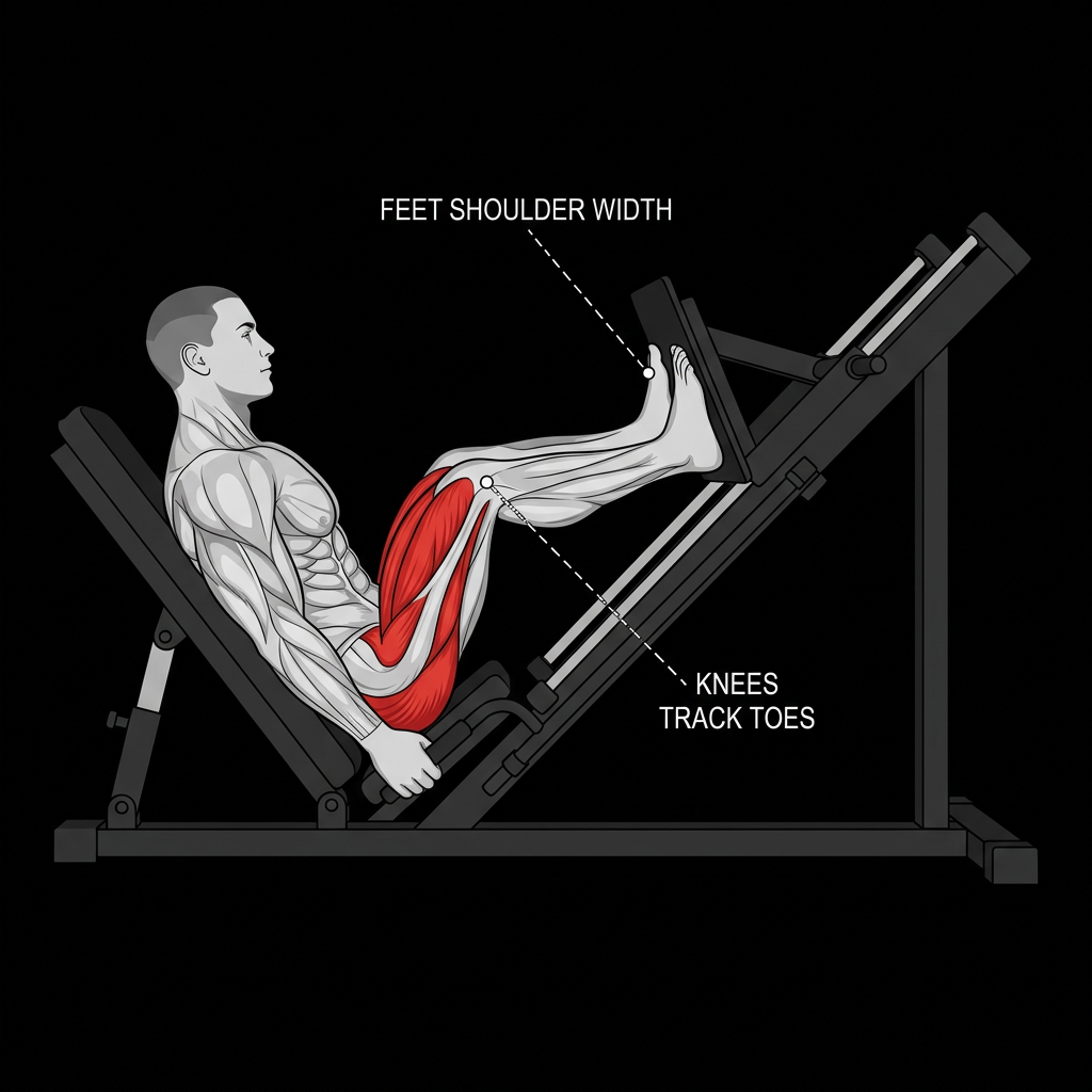 Leg Press anatomy plate