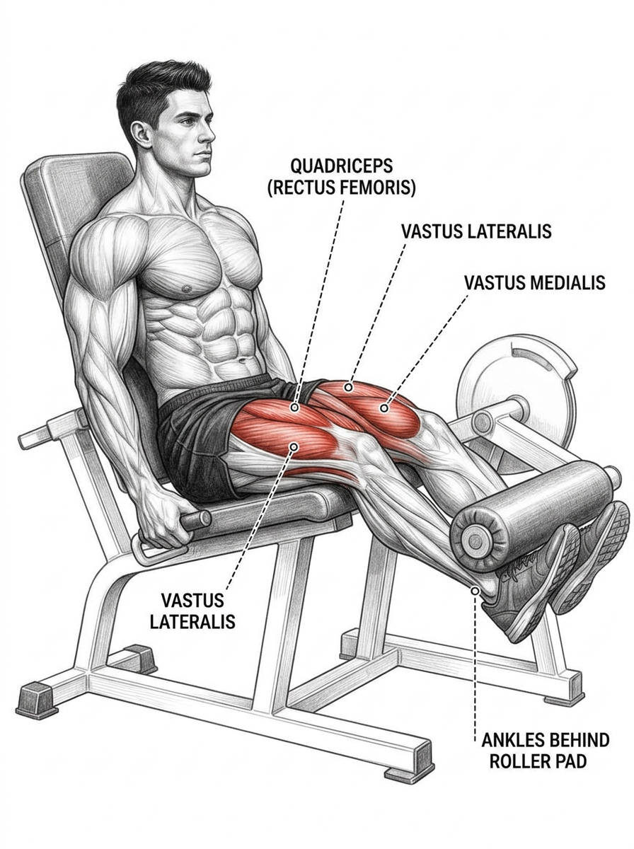 Leg Extension anatomy plate