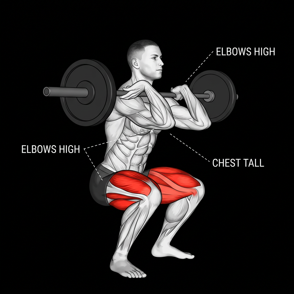 Front Squat anatomy plate