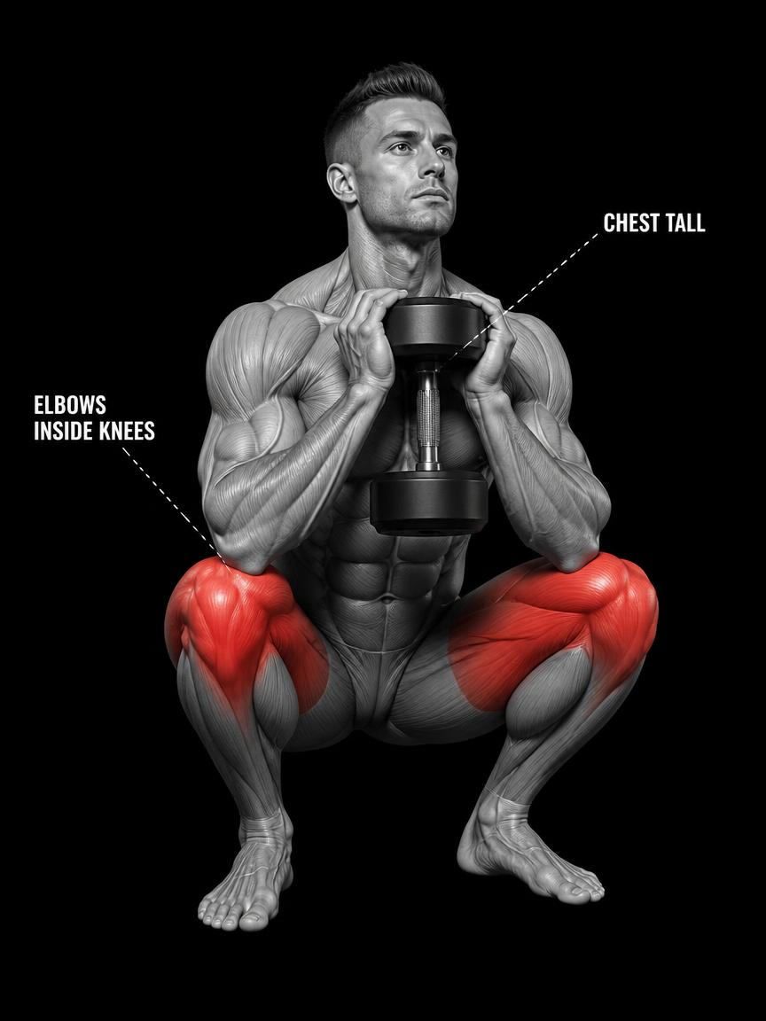 Goblet Squat anatomy plate
