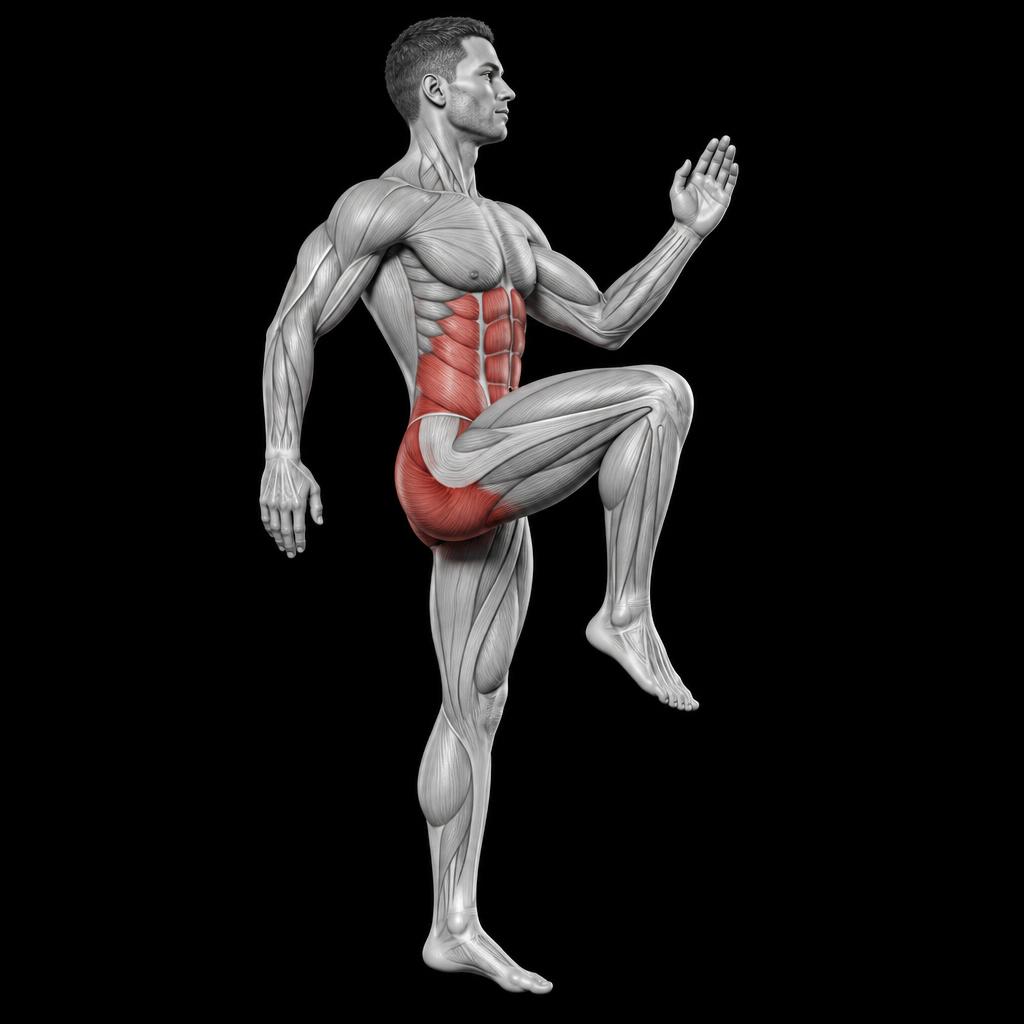 Standing Knee Drive anatomy plate