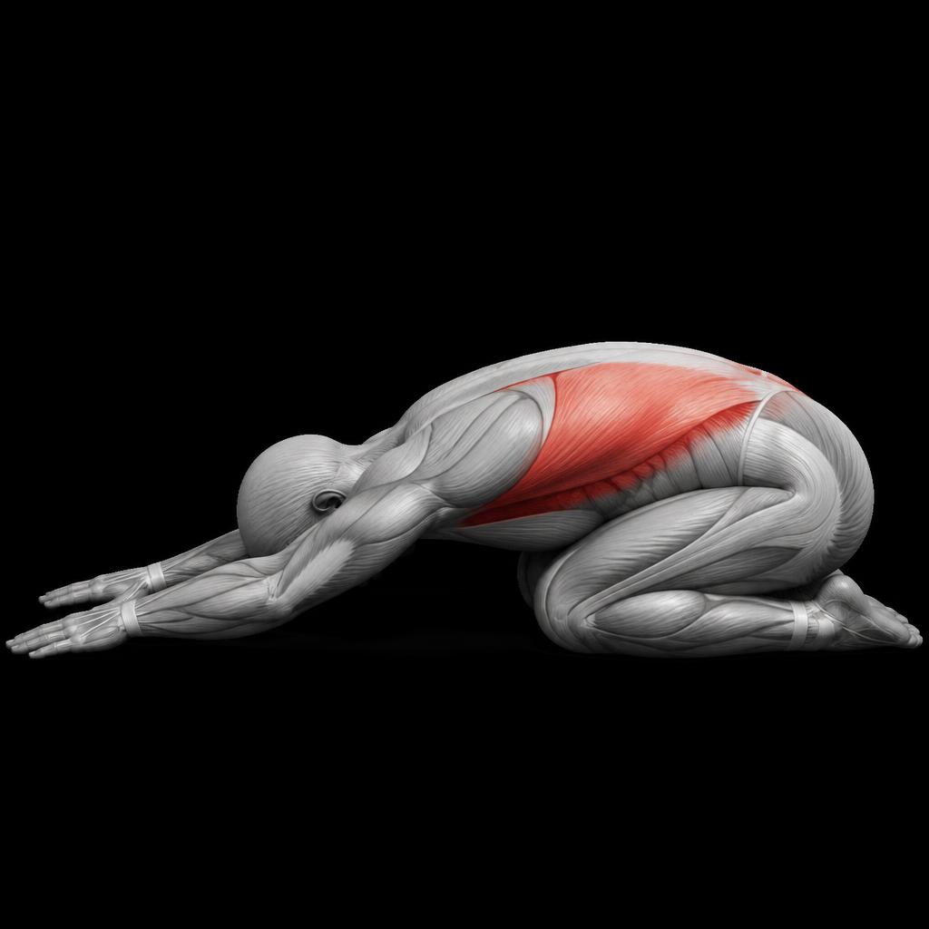 Child Pose anatomy plate