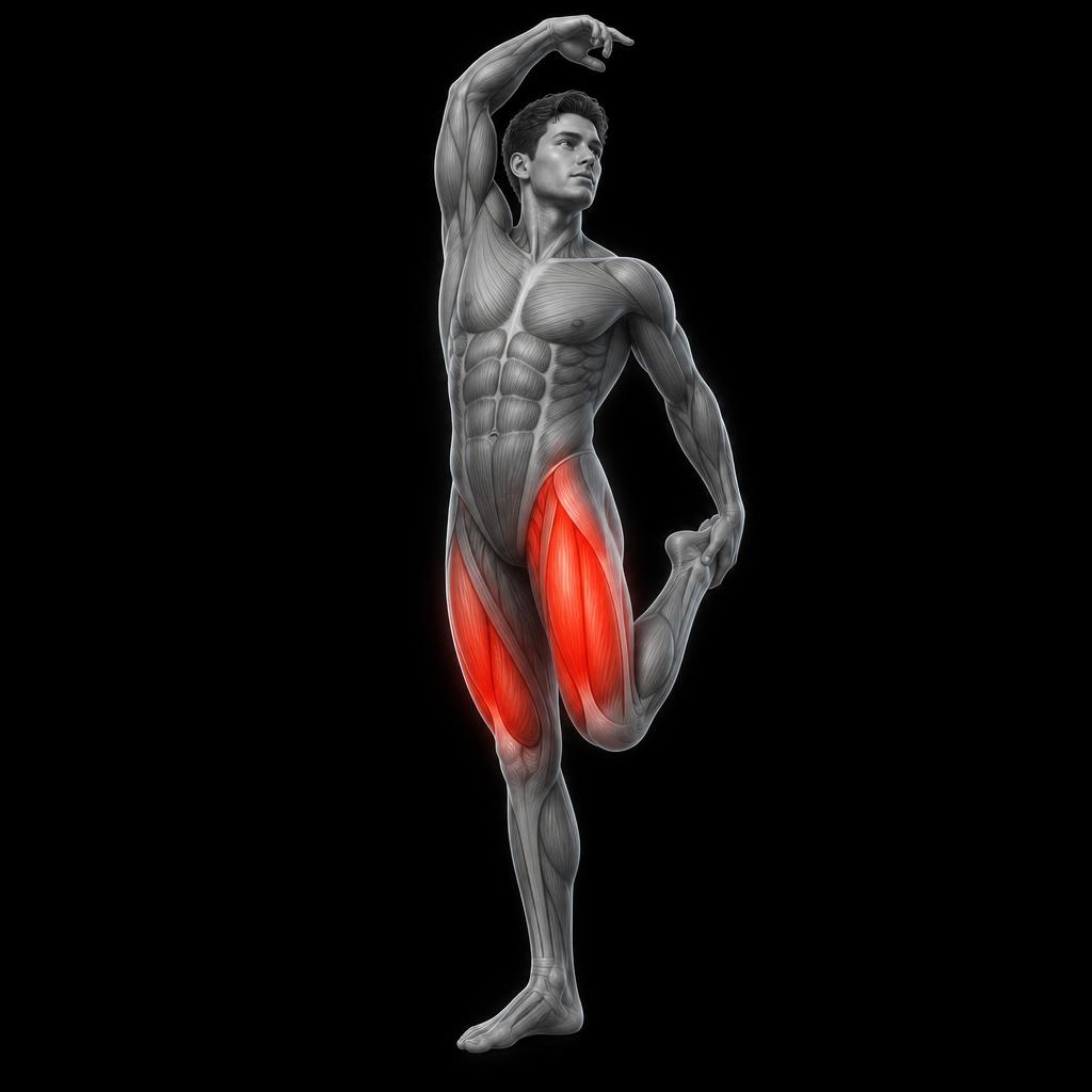 Walking Quad Pull anatomy plate