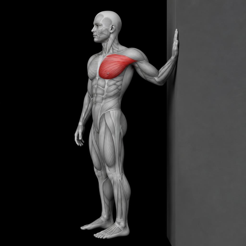 Doorway Pec Stretch anatomy plate