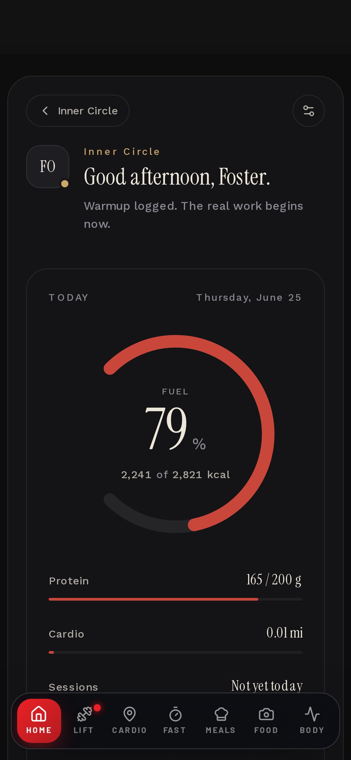 Today HUD — your live daily score