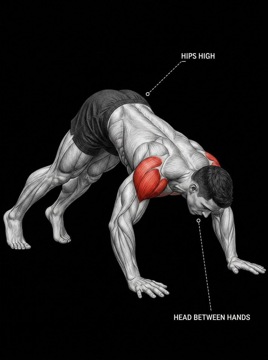 Pike Push Up anatomy plate
