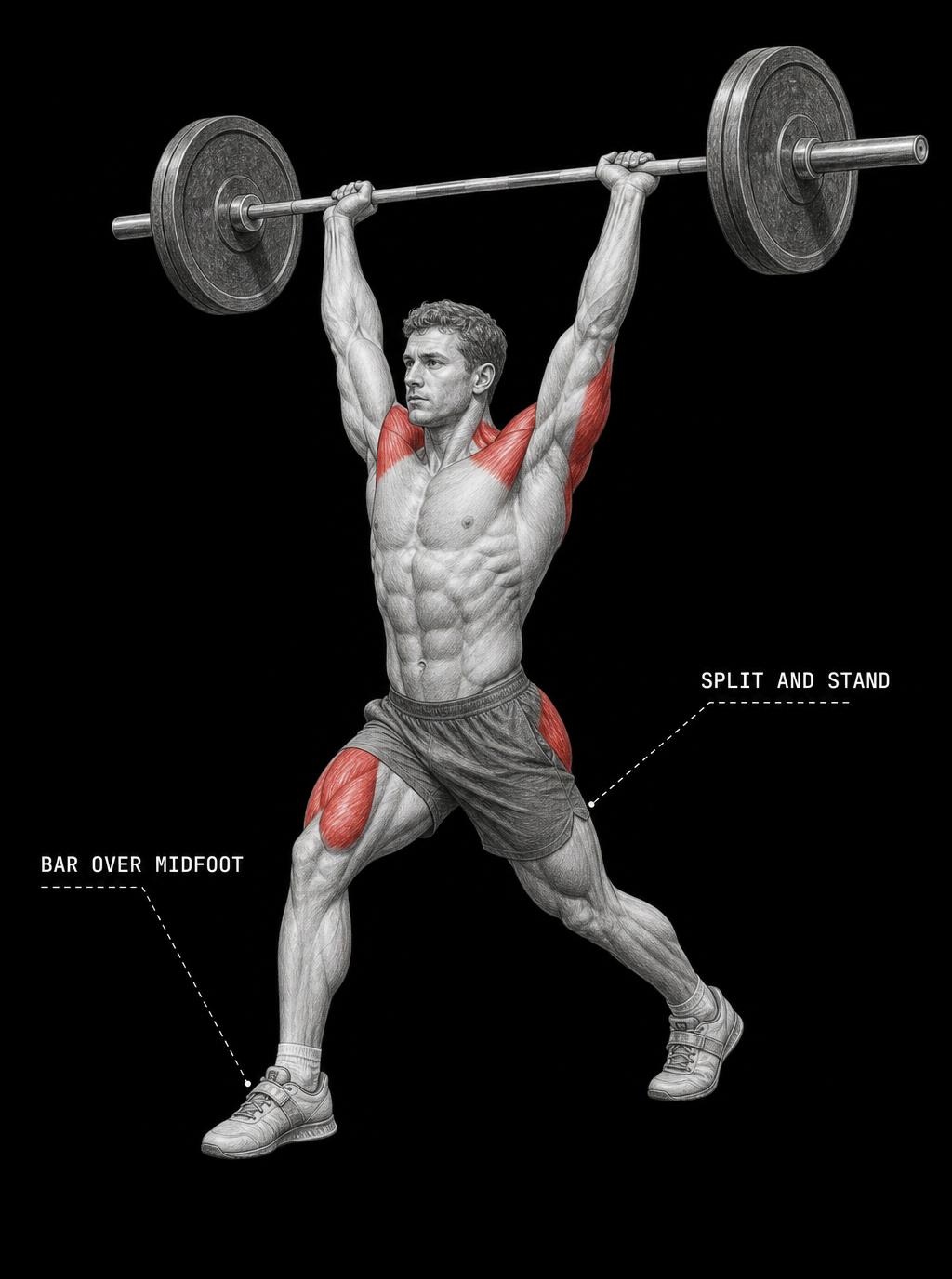 Clean and Jerk anatomy plate