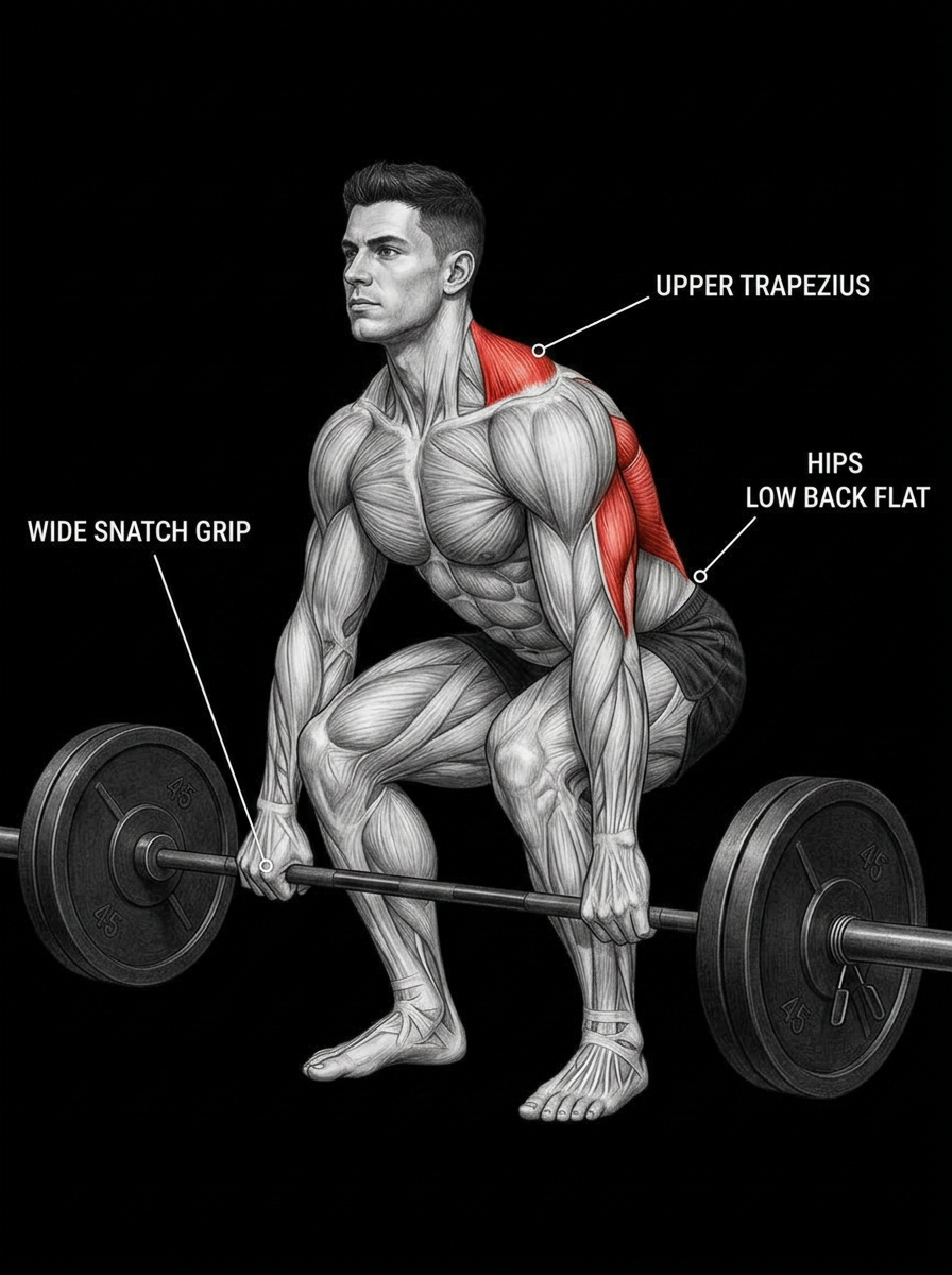 Snatch Grip Deadlift anatomy plate