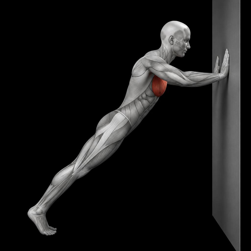 Wall Push Up anatomy plate