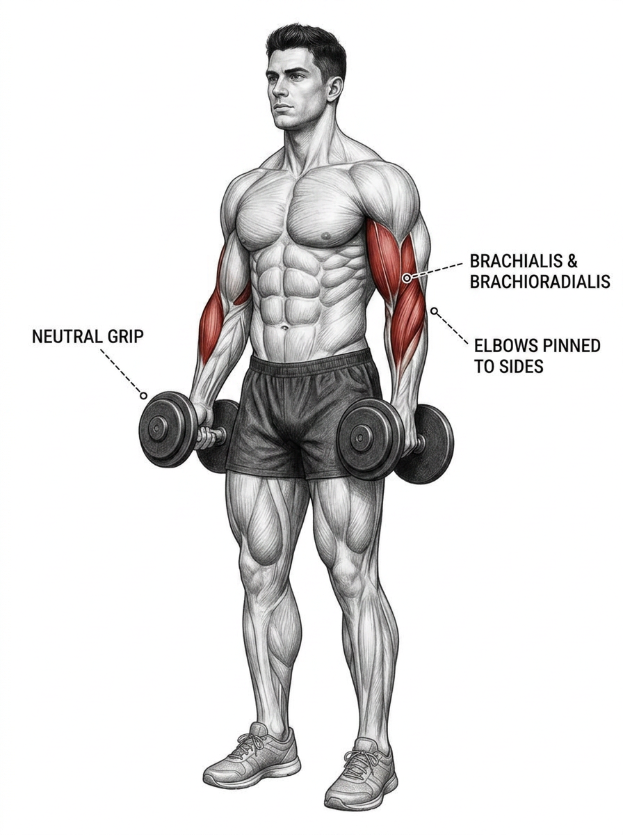 Hammer Curl anatomy plate