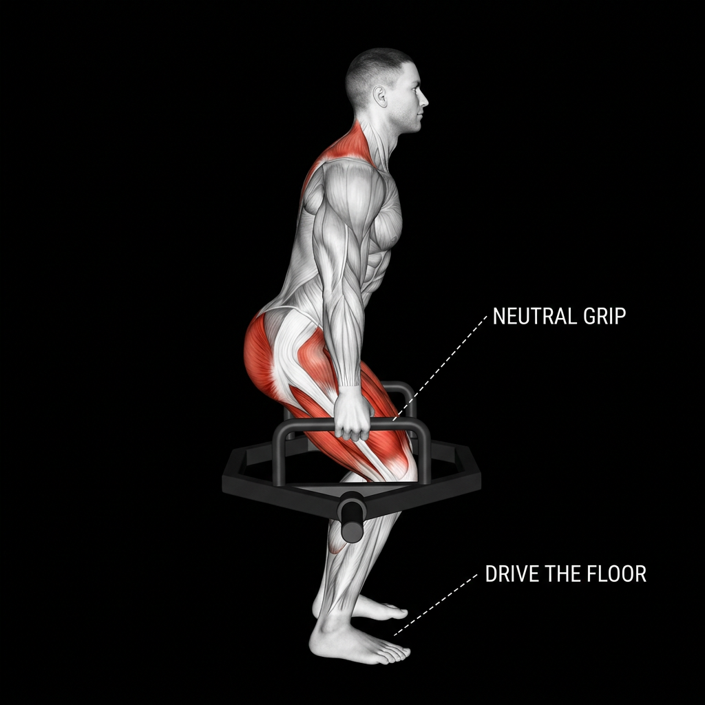 Trap Bar Deadlift anatomy plate