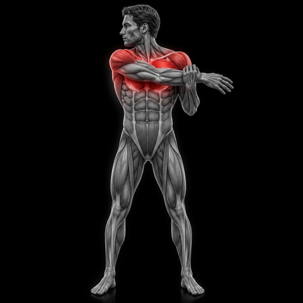 Cross Body Arm Swings anatomy plate