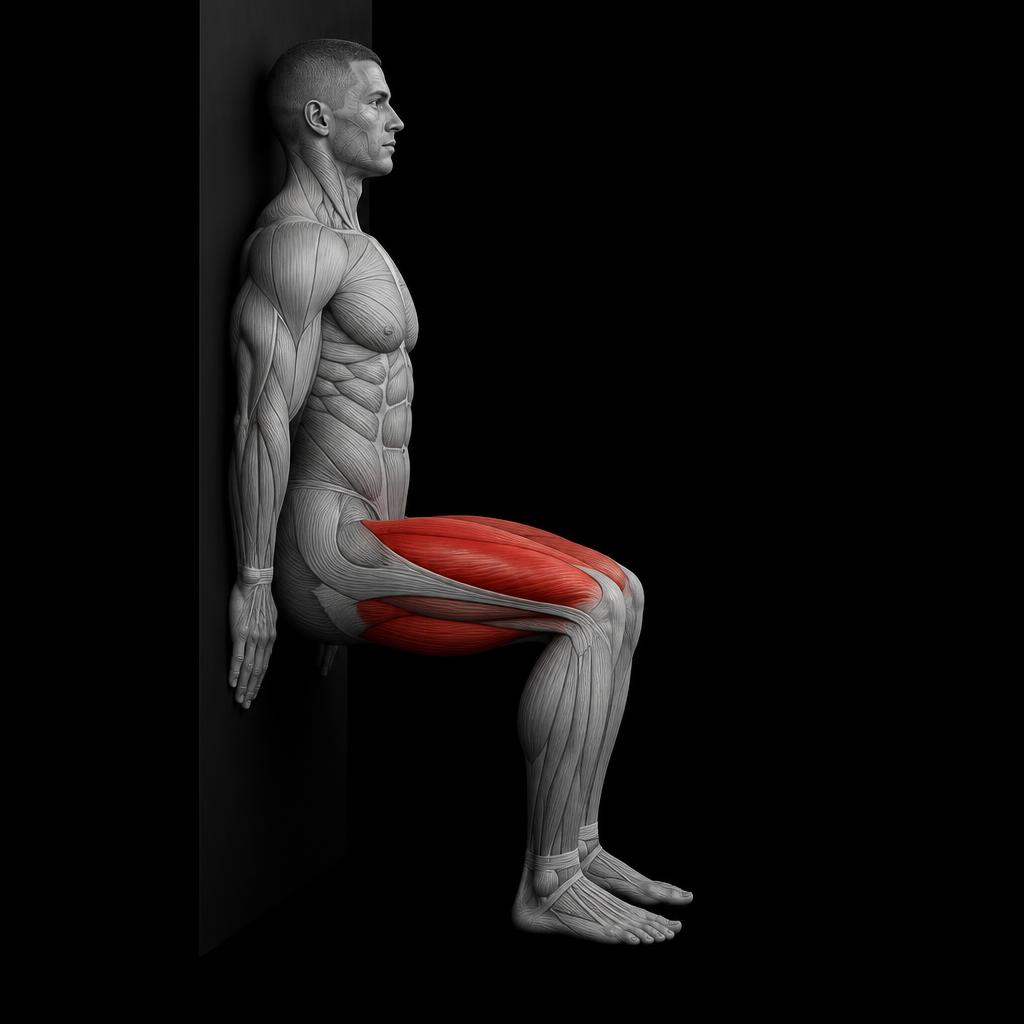 Wall Sit anatomy plate