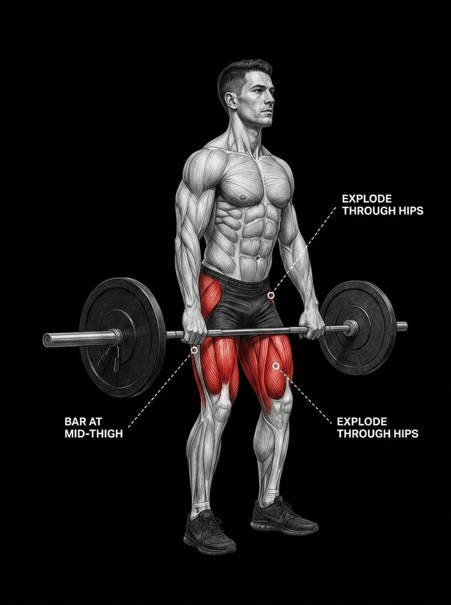 Hang Clean anatomy plate