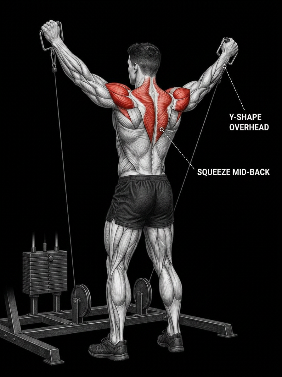 Cable Y Raise anatomy plate