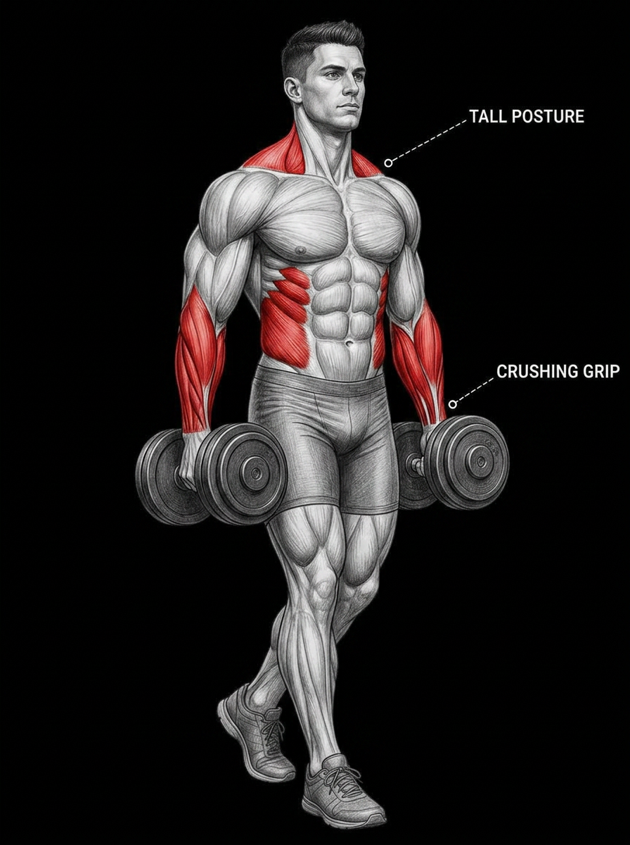 Farmers Carry anatomy plate