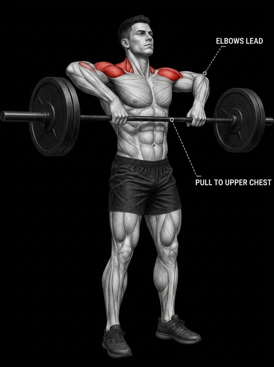 Upright Row anatomy plate