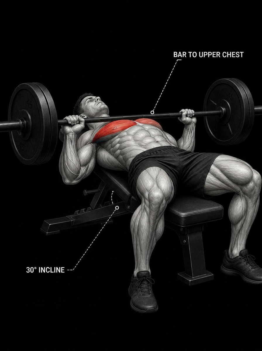 Incline Bench Press anatomy plate