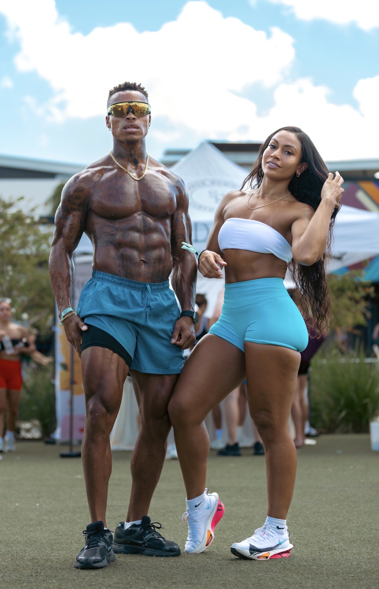 Shamaira and Coach Mac at an Apex Elite bootcamp