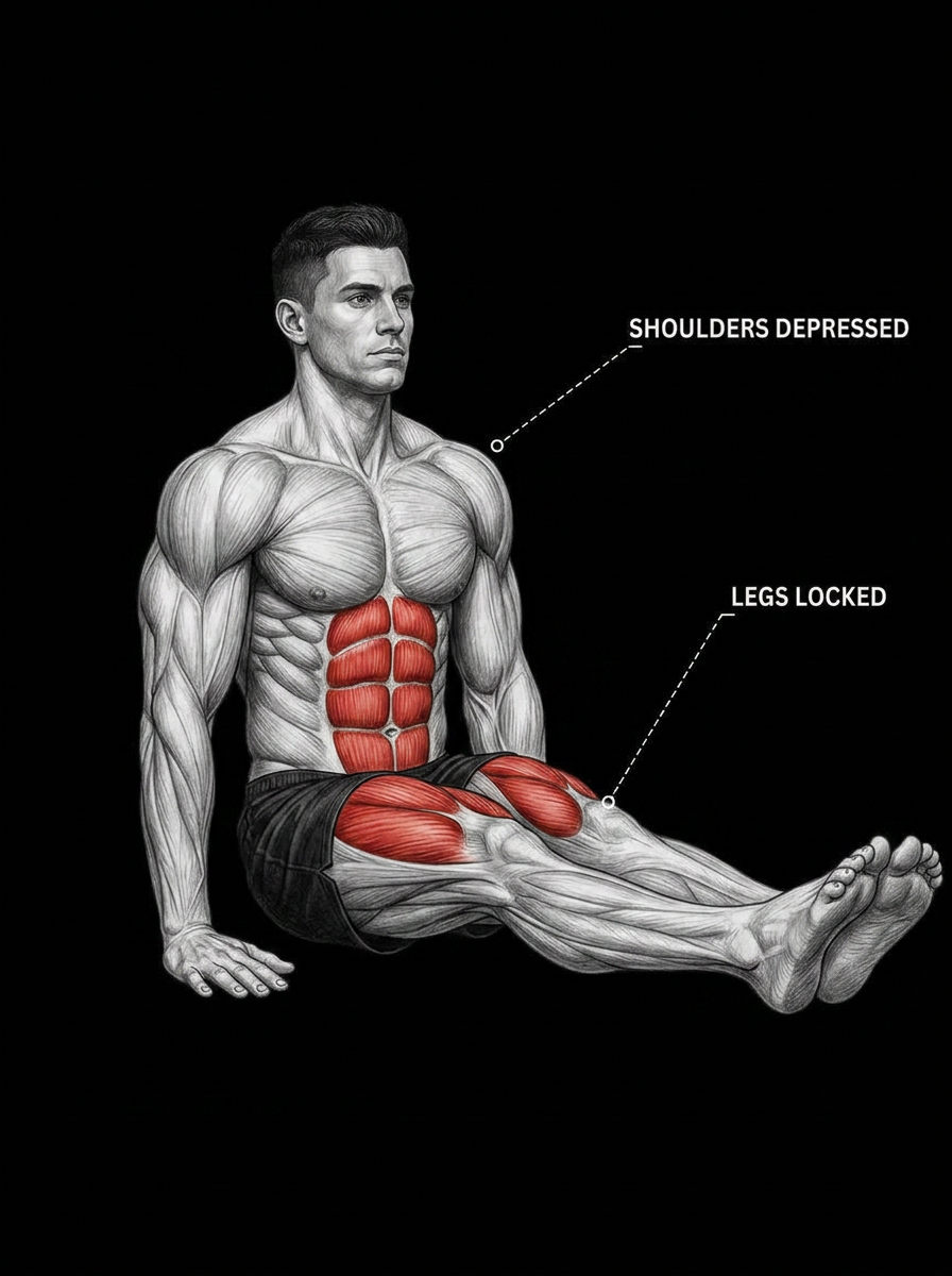 L Sit anatomy plate