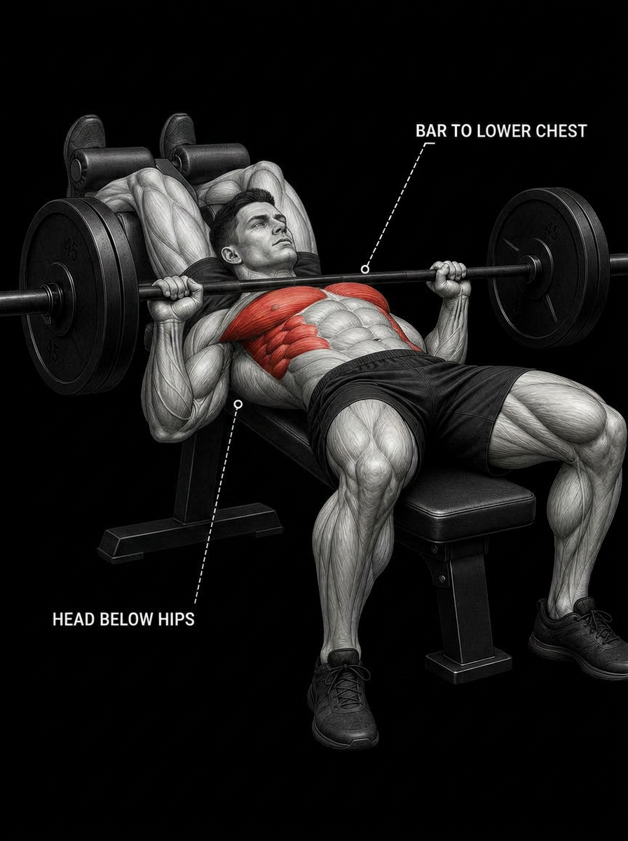 Decline Bench Press anatomy plate