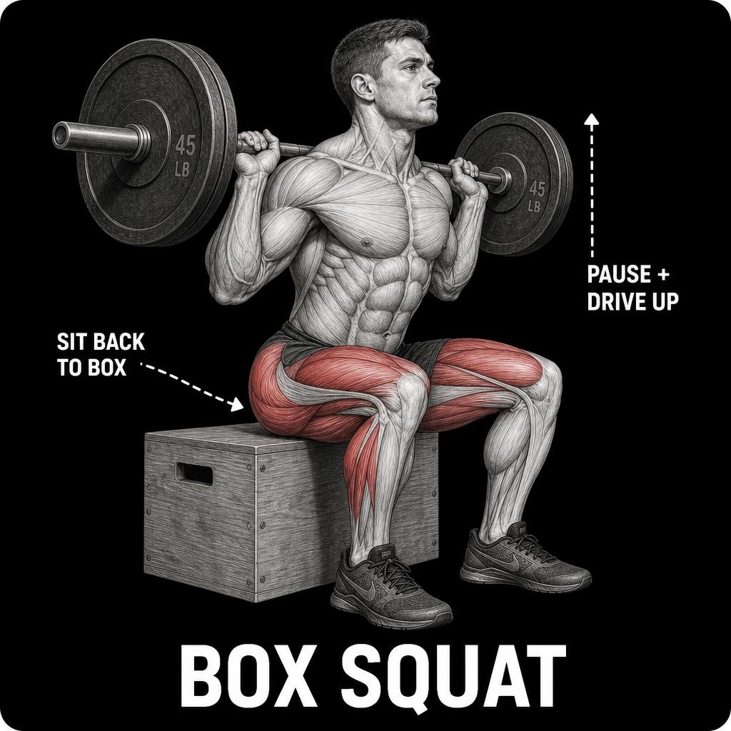Box Squat anatomy plate