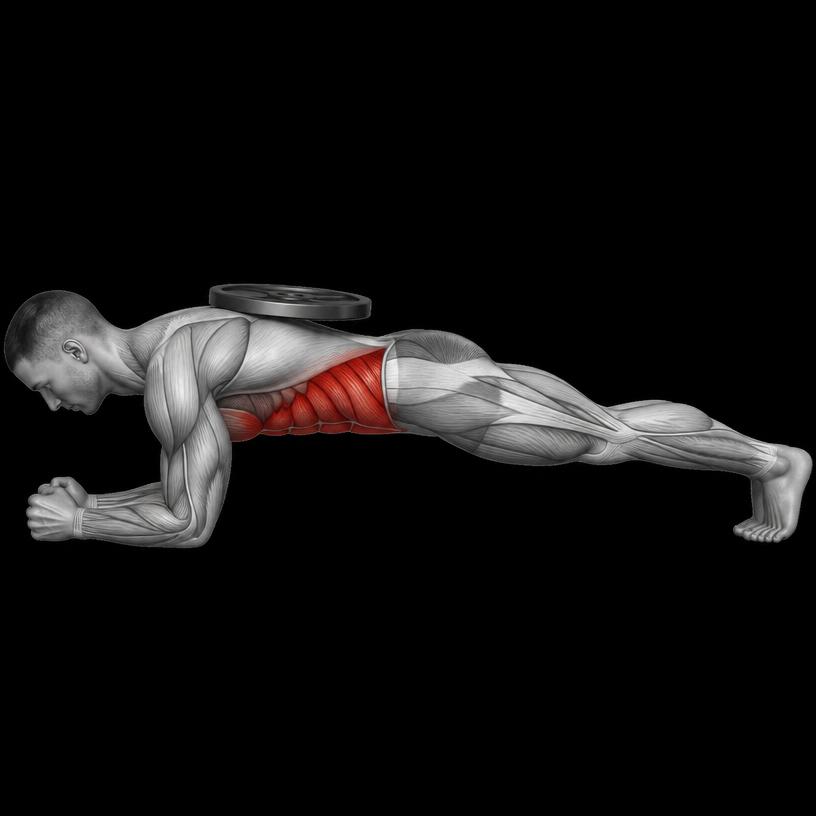 Weighted Plank anatomy plate