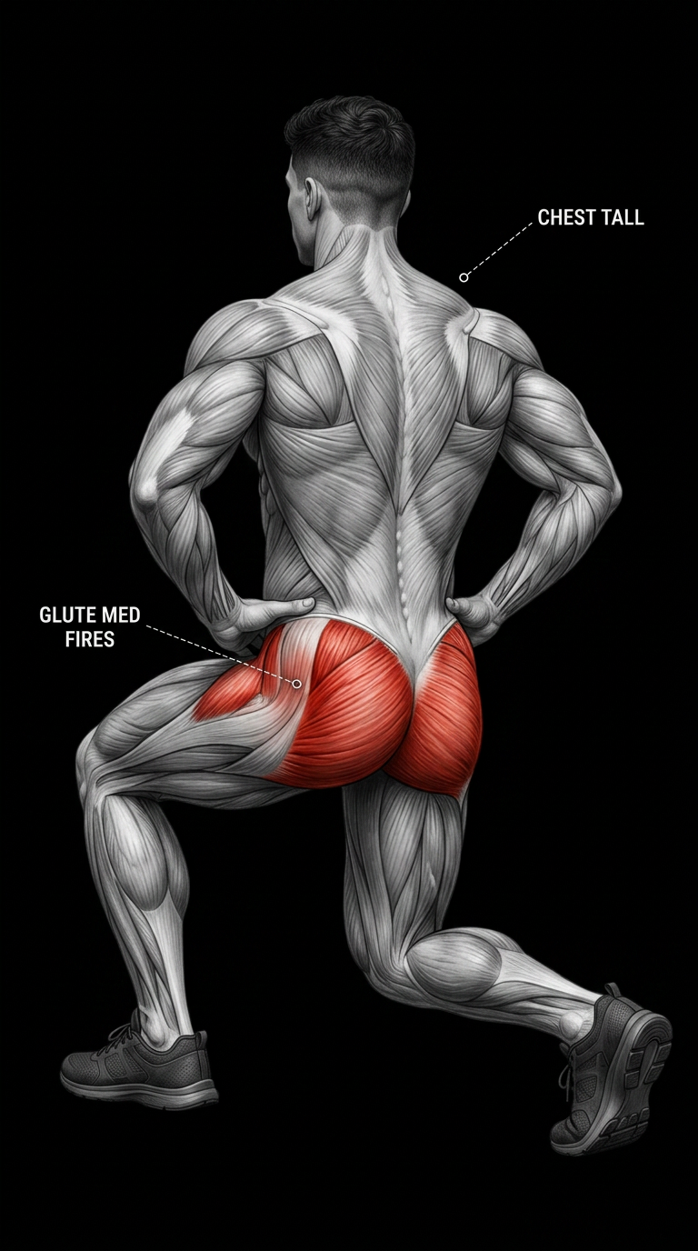 Curtsy Lunge anatomy plate