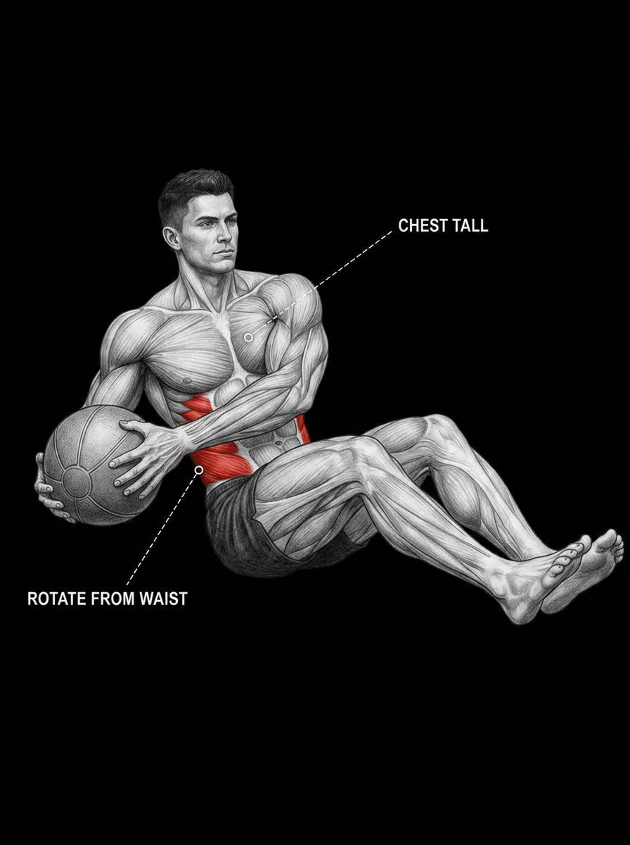 Russian Twist anatomy plate