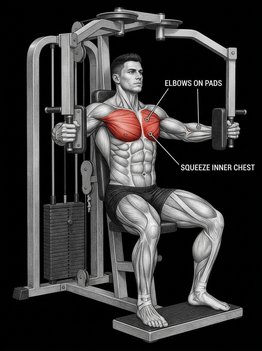 Pec Deck anatomy plate