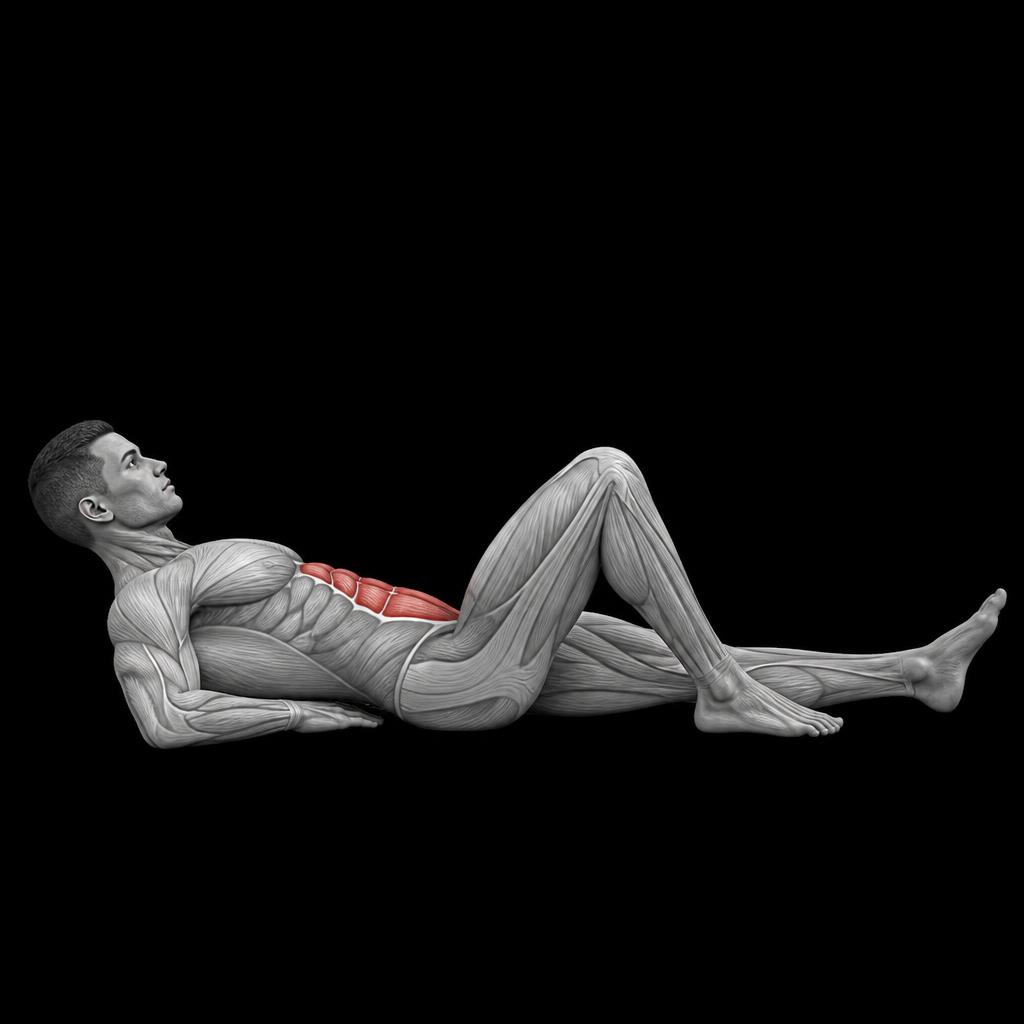 Mcgill Curl Up anatomy plate