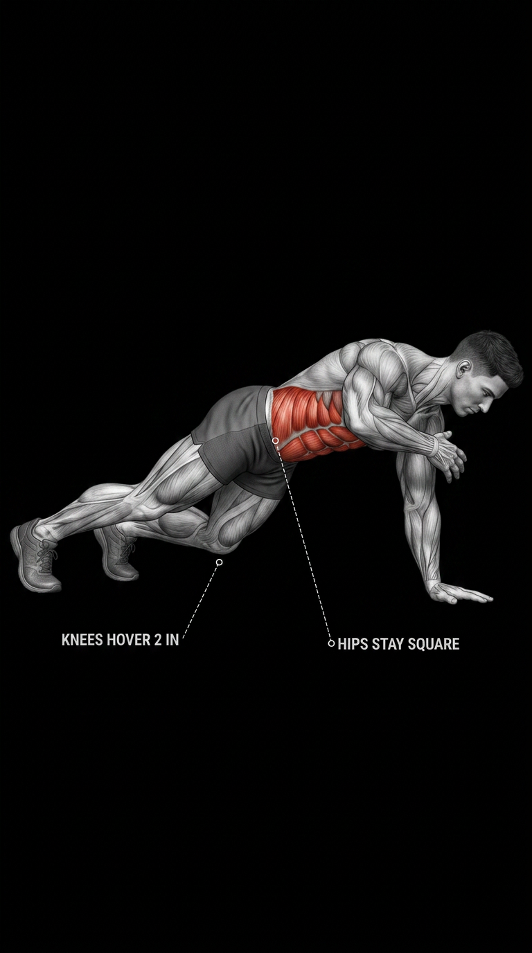 Bear Plank Shoulder Tap anatomy plate