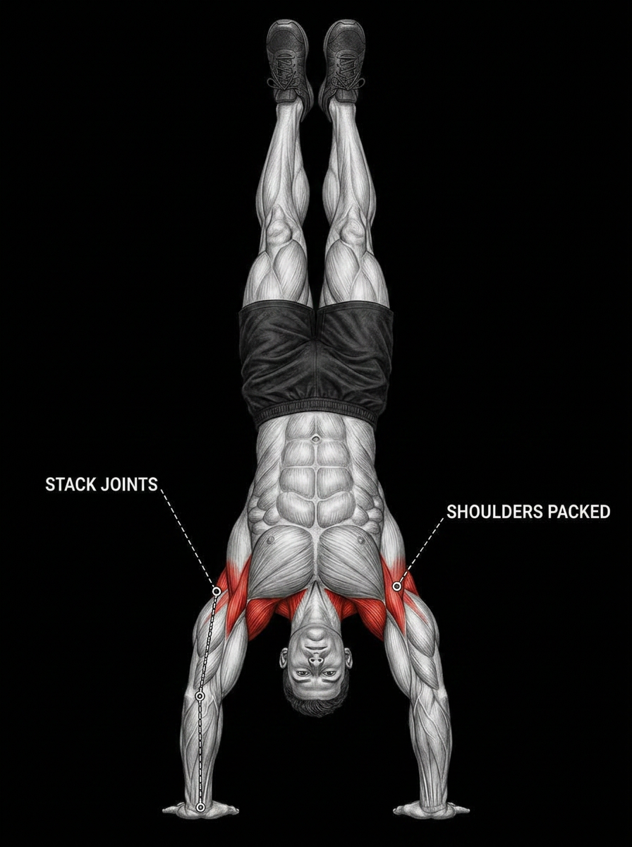 Handstand Hold anatomy plate