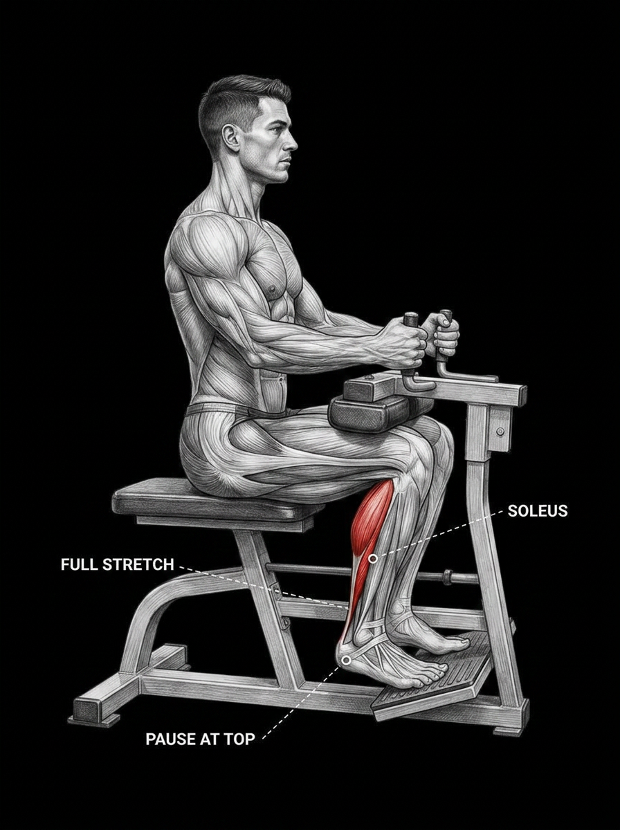Seated Calf Raise anatomy plate