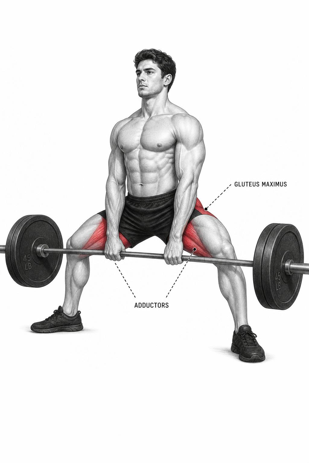 Sumo Deadlift anatomy plate