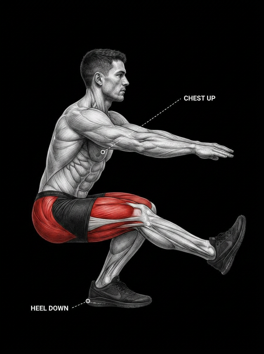 Pistol Squat anatomy plate