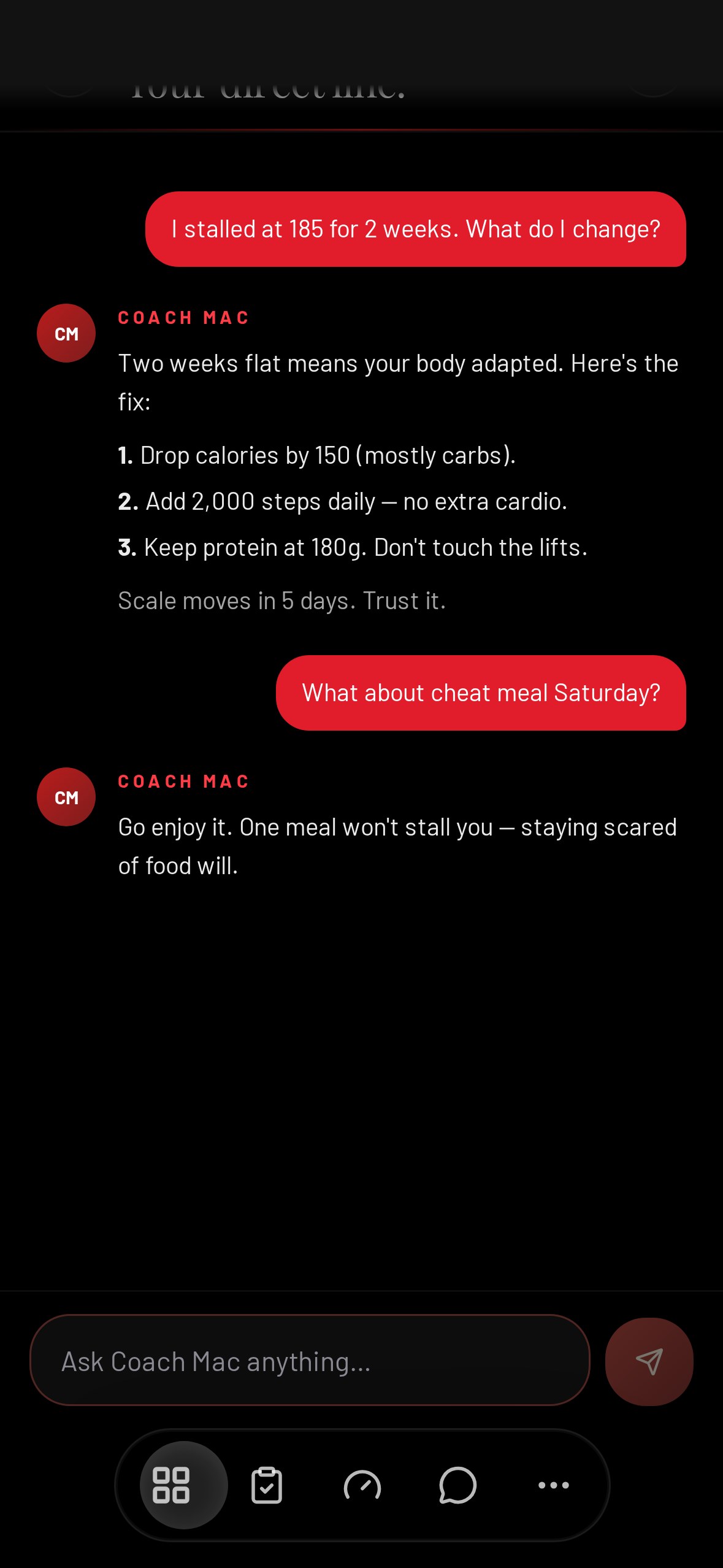 Ask Coach Mac — your pocket coach