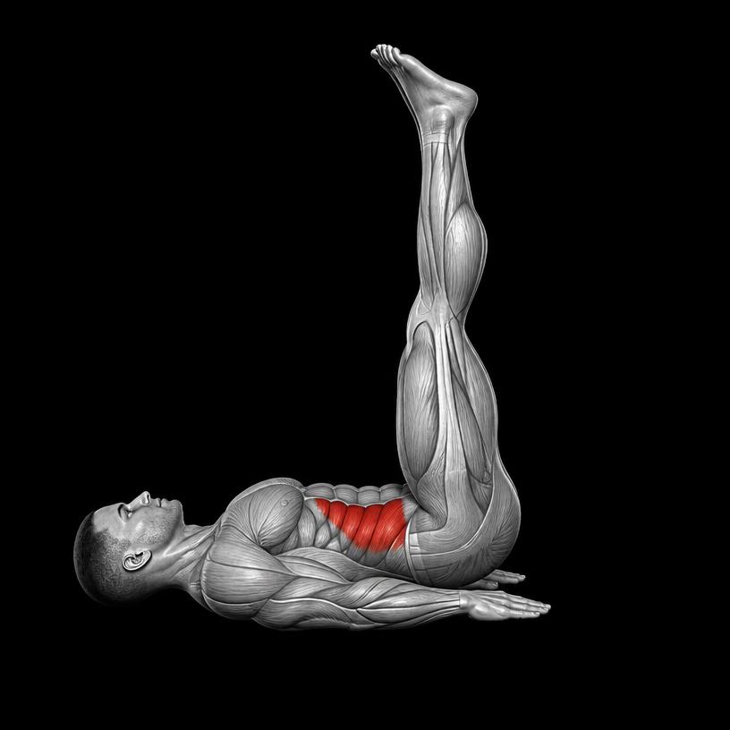 Lying Leg Raise with Hip Lift