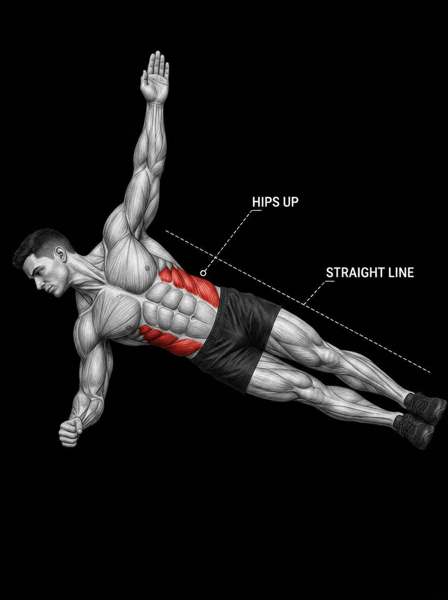 Side Plank anatomy plate