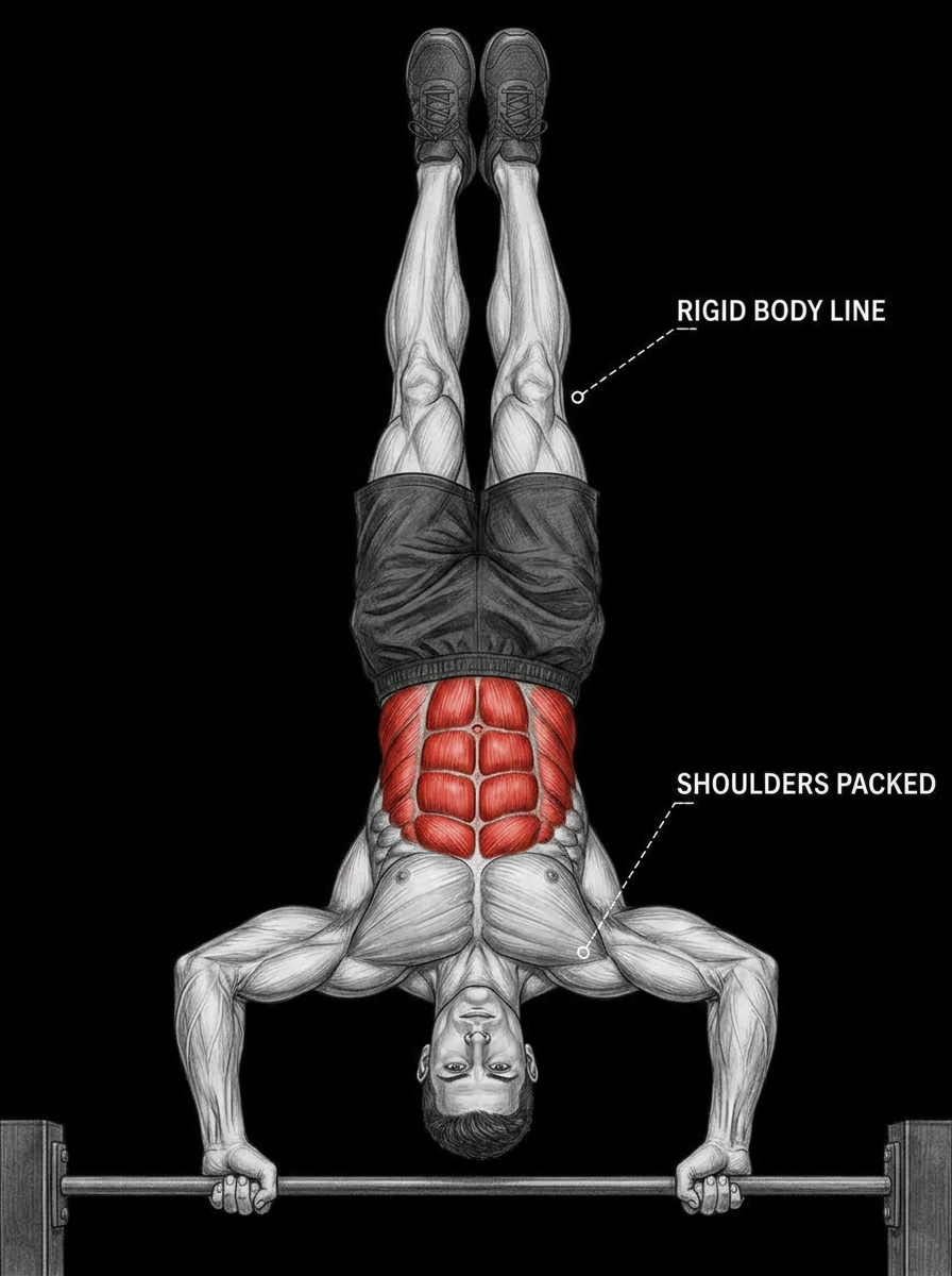 Dragon Flag anatomy plate