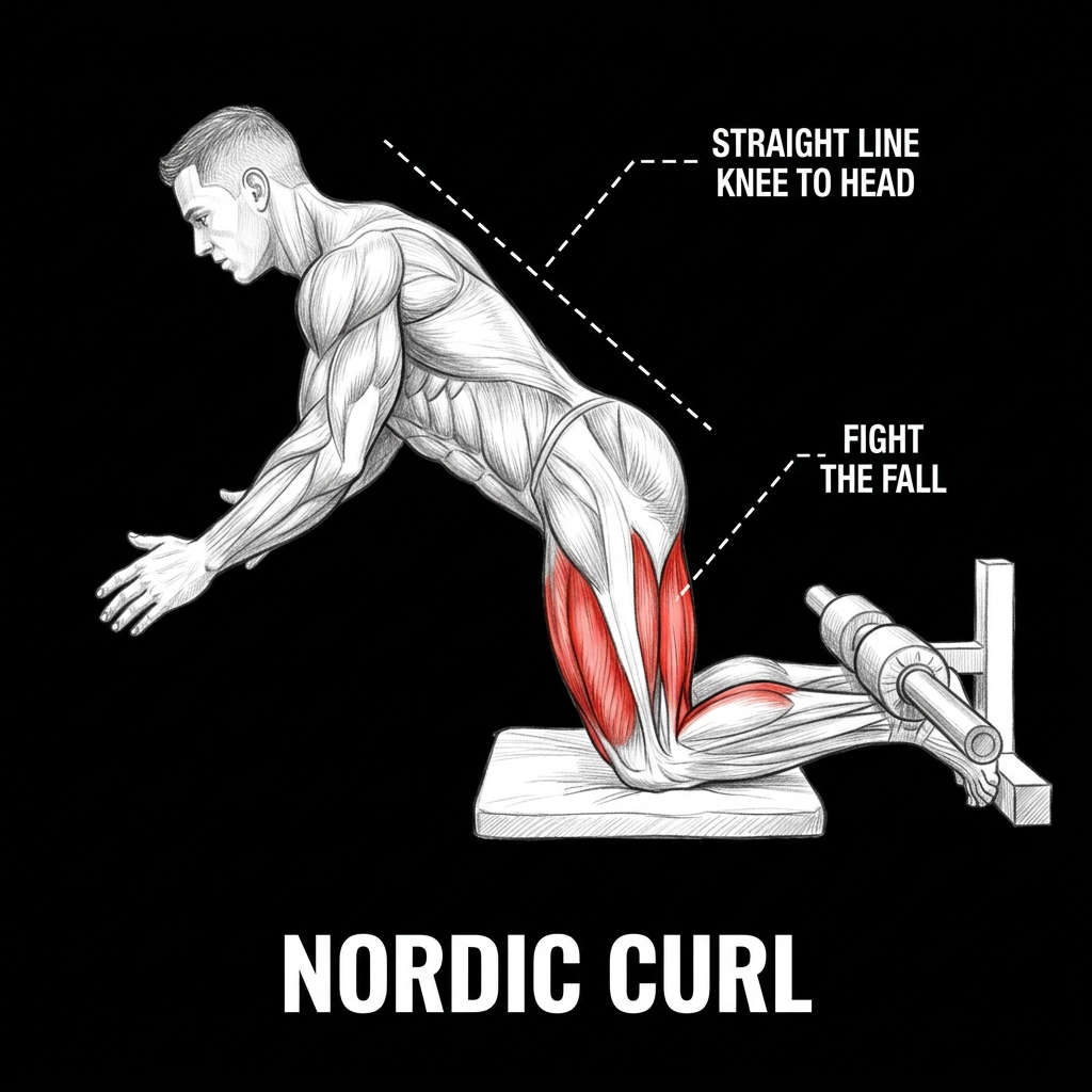 Nordic Curl anatomy plate
