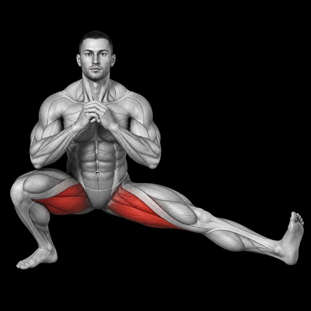 Cossack Squat anatomy plate