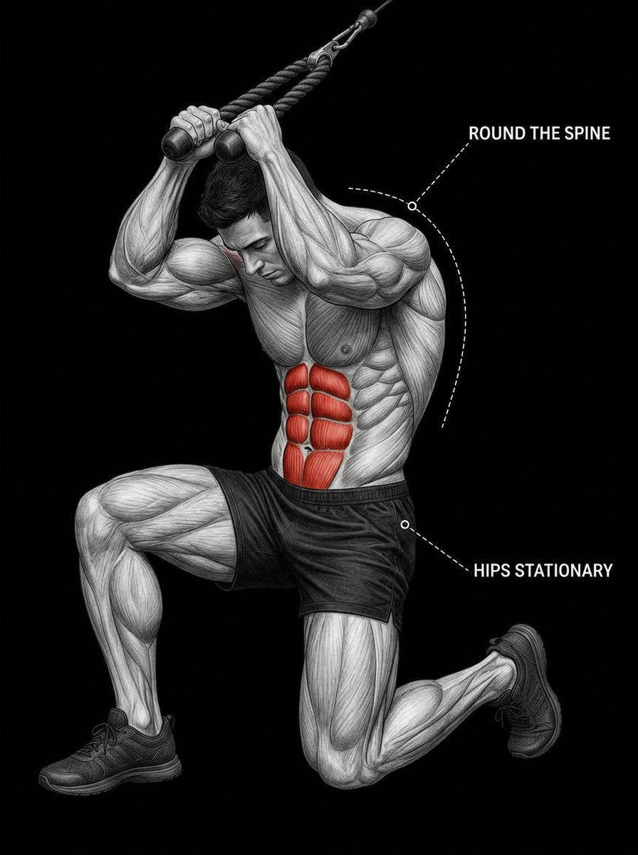 Cable Rope Crunch